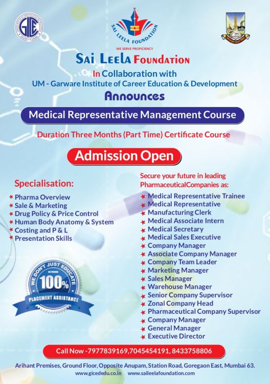 Certification Course in Medical Representative Management